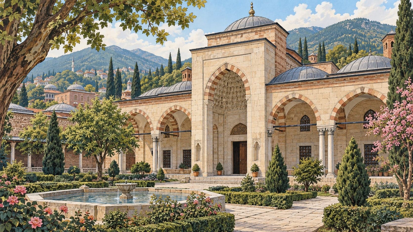 Illustration of Museum of Turkish and Islamic Works, Bursa