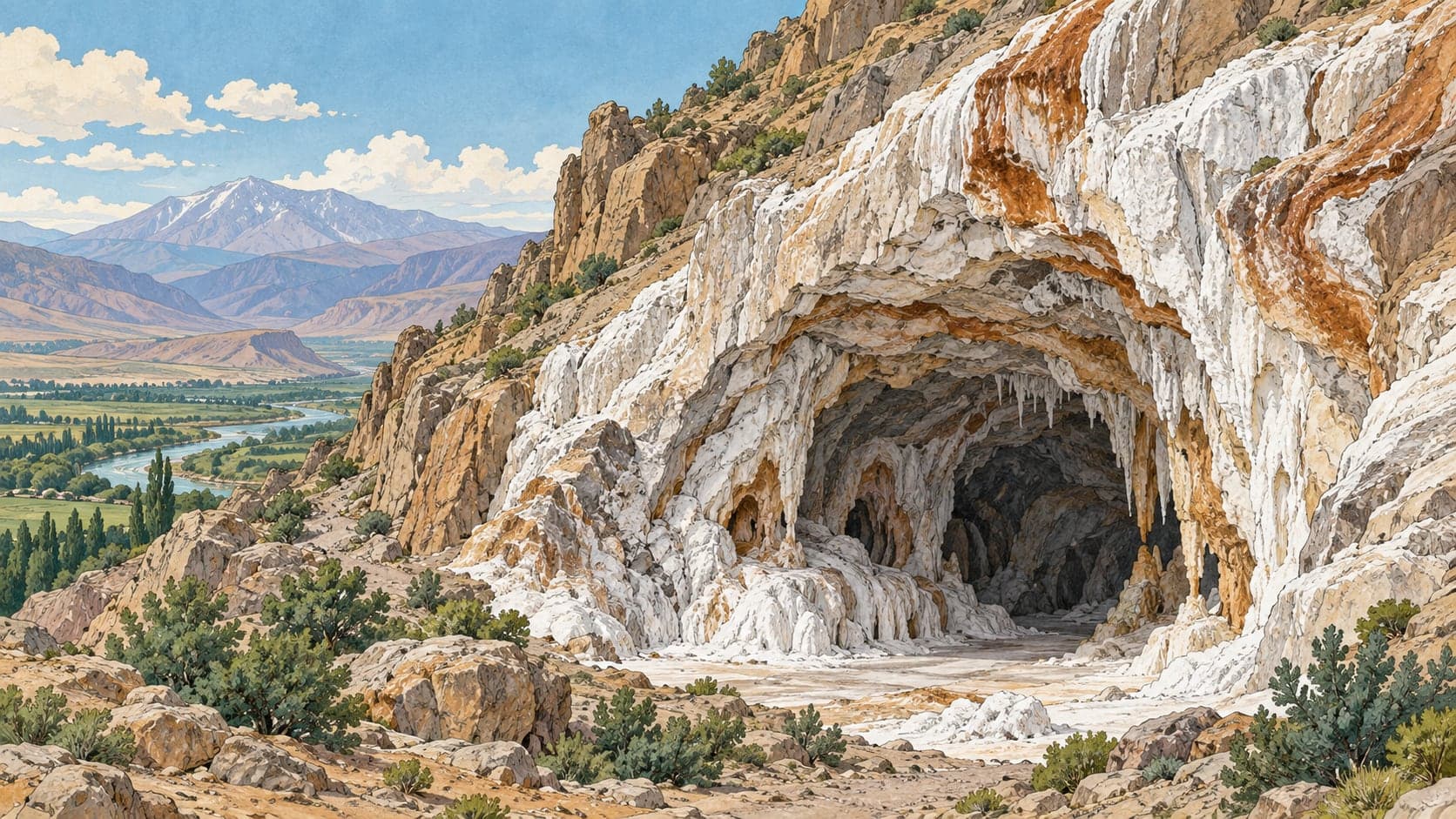 Tuzluca Salt Caves çizimi, Iğdır