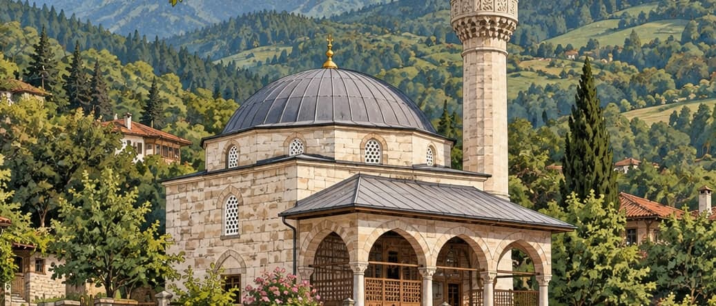 Illustration of Uğurlu Village New Meze Mosque, Düzce