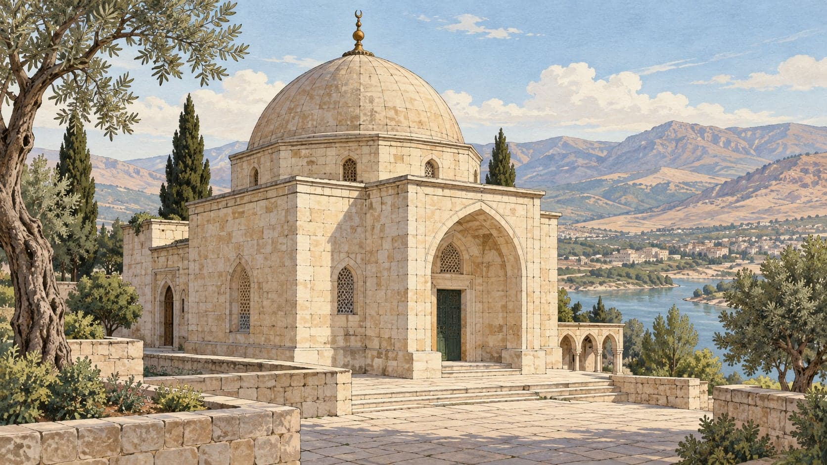Illustration of Üzeyir Peygamber Tomb, Adıyaman