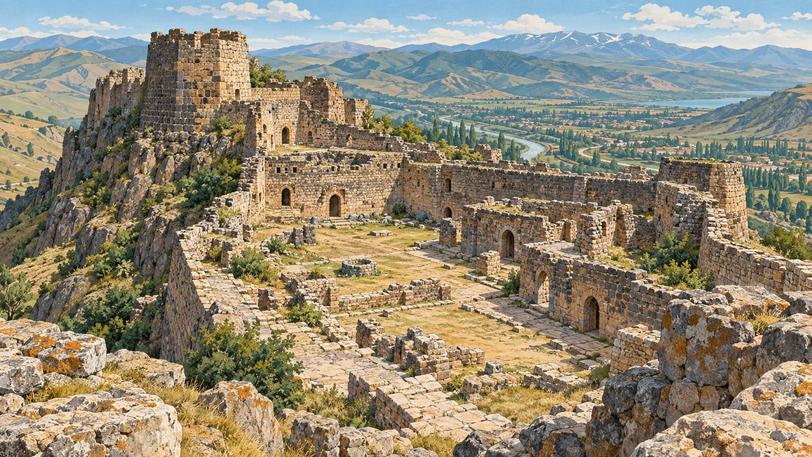 Varto Kayalıdere Ancient City (Castle City) çizimi, Muş