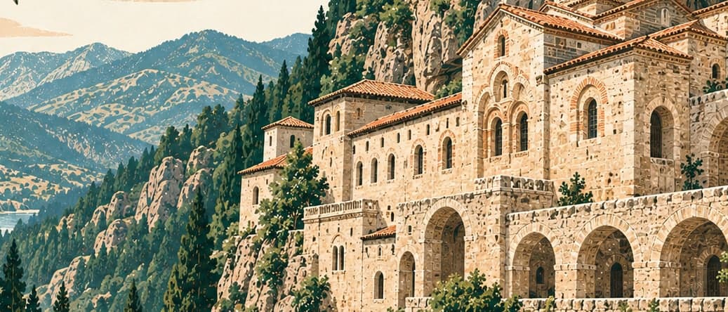 Illustration of Vazelon Manastırı, Trabzon