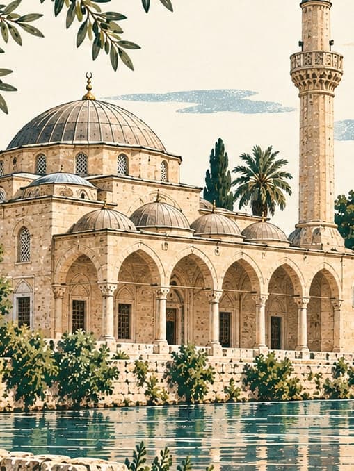 Illustration of Yağ Mosque, Adana