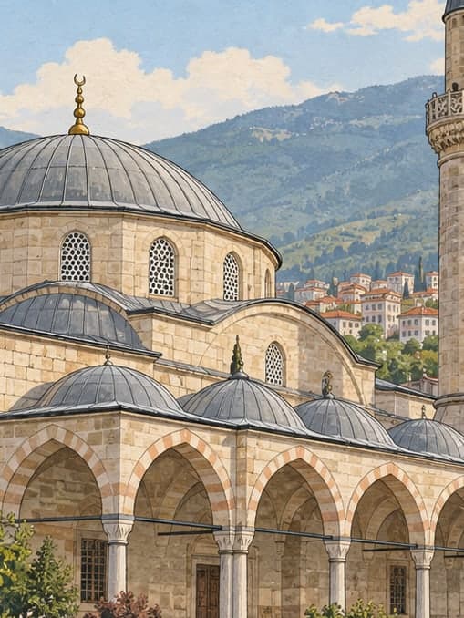 Illustration of Yakup Çelebi Mosque and Tomb, Bursa