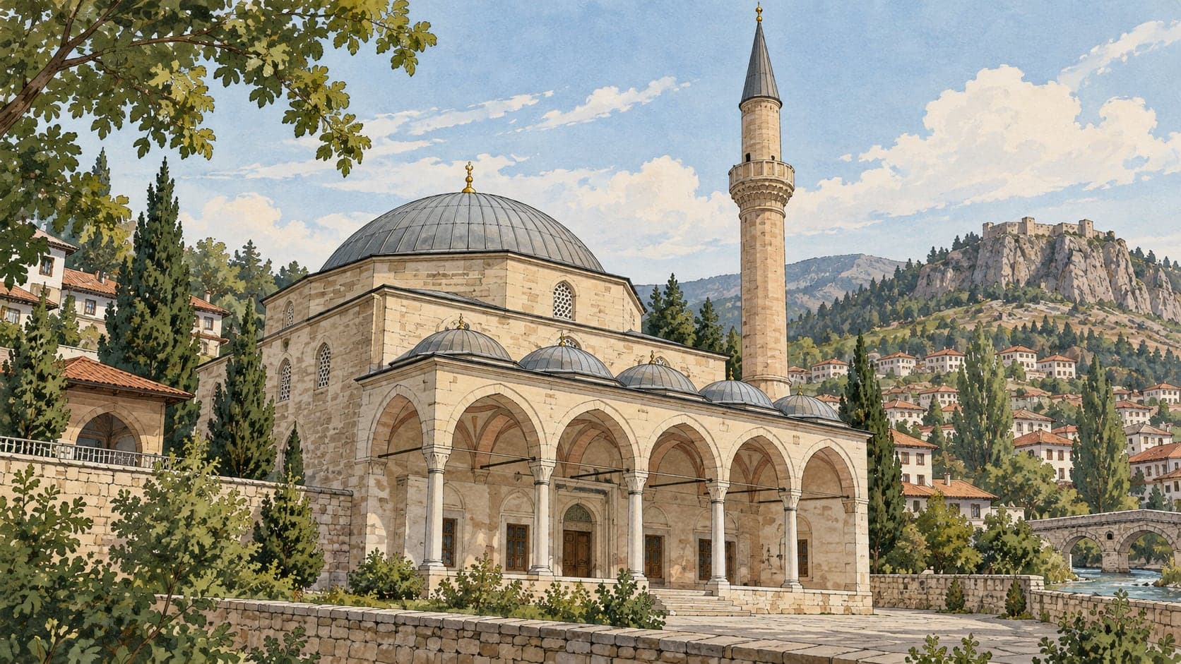 Illustration of Yakupağa Complex, Kastamonu