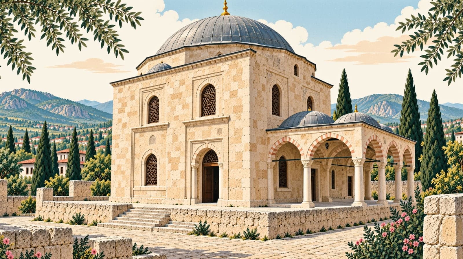 Yıldırım Bayezid Tomb çizimi, Bursa