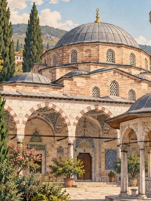 Illustration of Yıldırım Mosque and Complex, Balıkesir