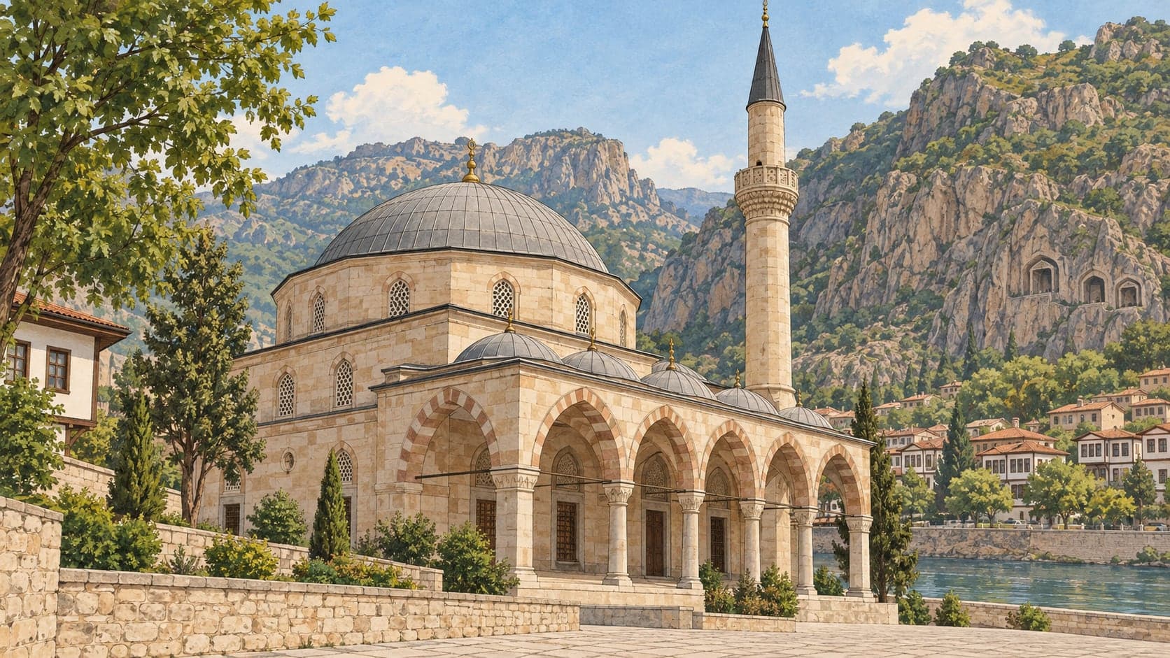 Illustration of Yörgüç Paşa Mosque, Amasya