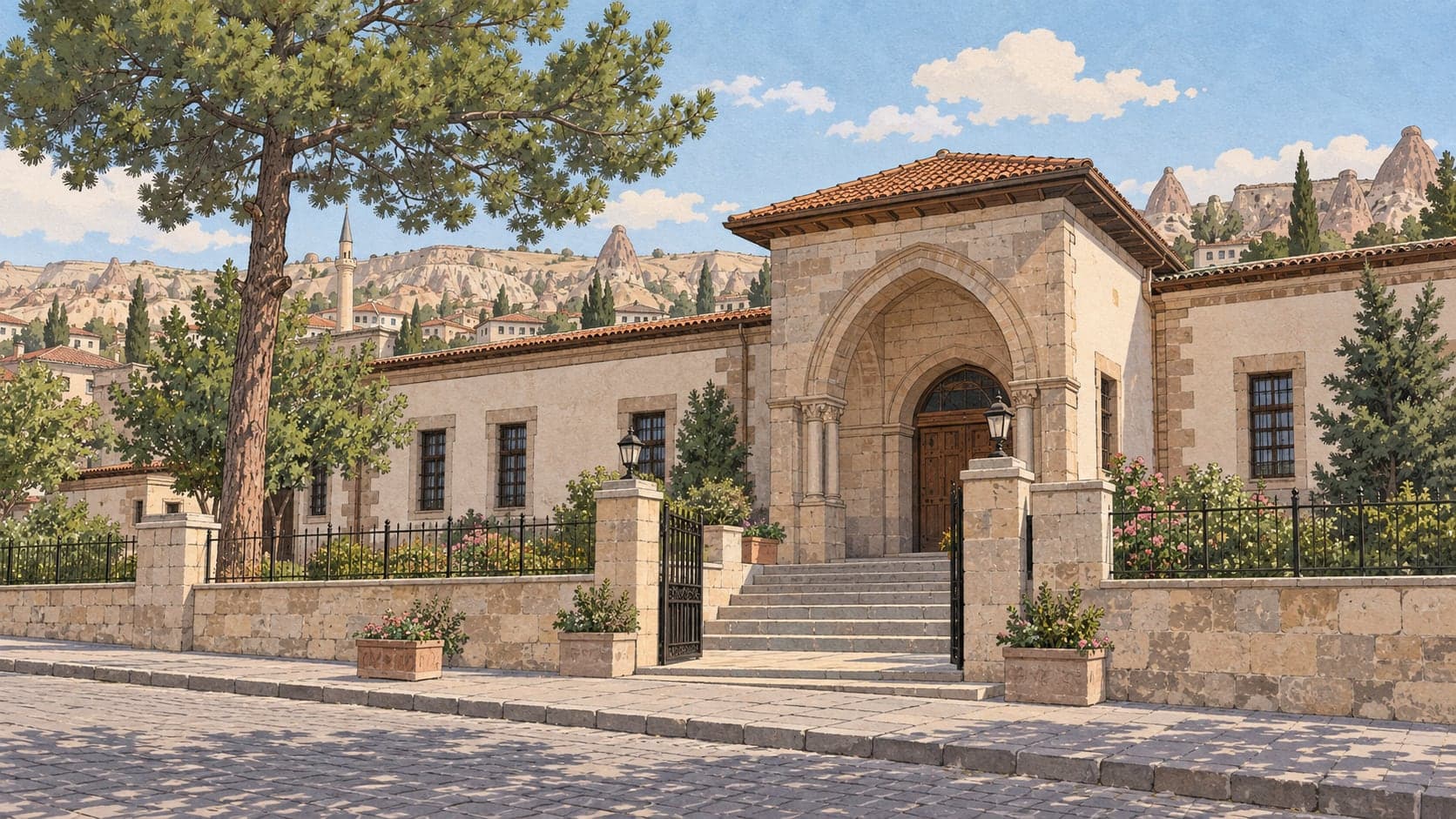 Illustration of Zağnos Paşa Mosque and Complex, Balıkesir