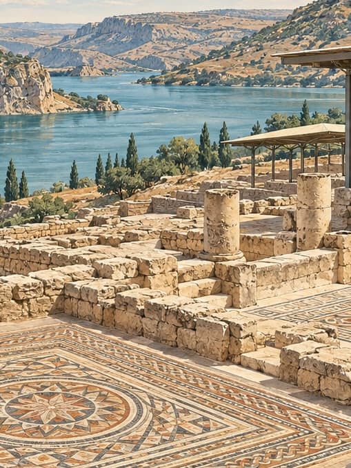Illustration of Zeugma Archaeological Site, Gaziantep