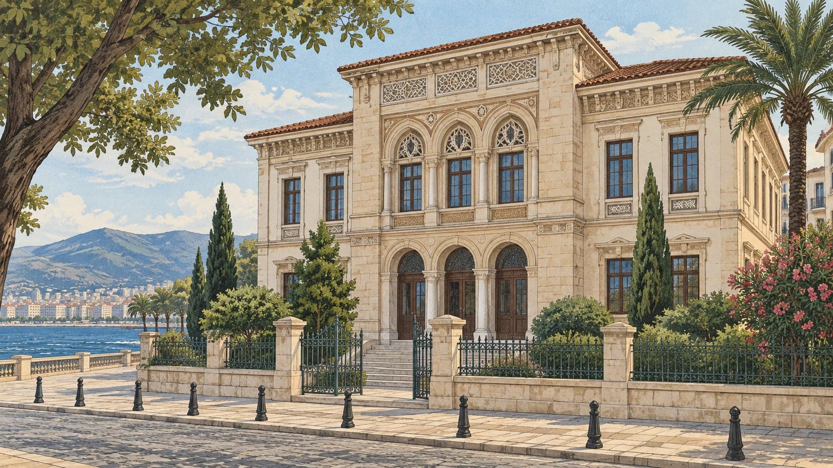 Illustration of Ziraat Bank İzmir Art Museum, İzmir