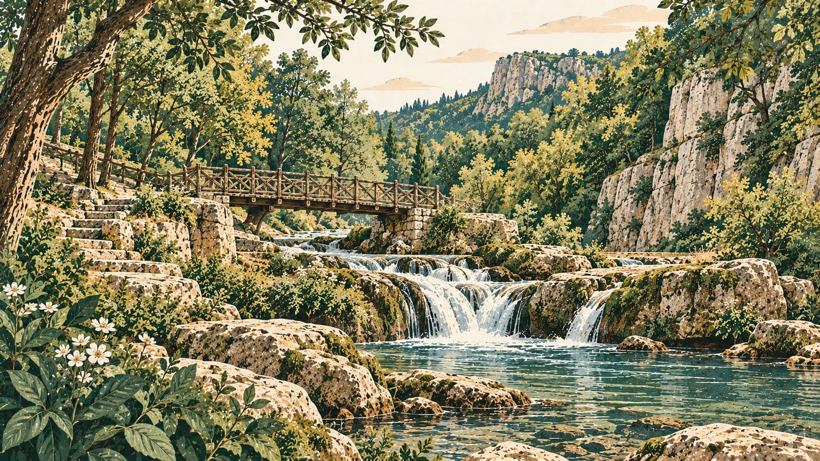 Illustration of Ahatlar Nature Park, Bartın