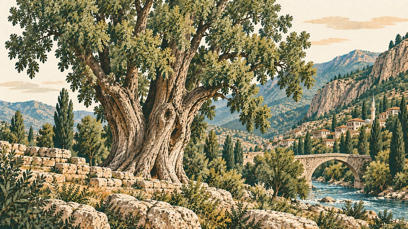 Illustration of Aliağanın Kavağı Natural Monument, Gümüşhane
