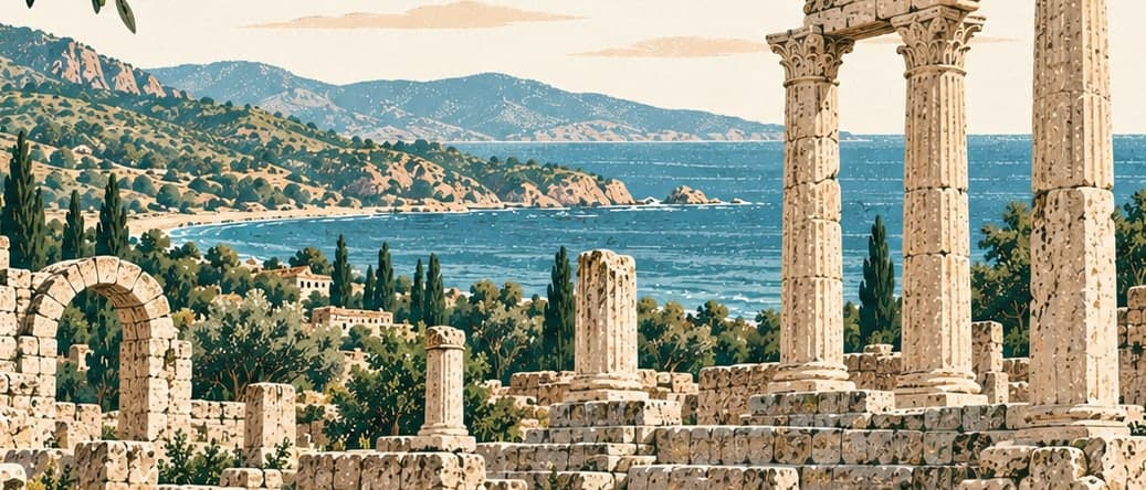 Illustration of Antandros Ancient City, Balıkesir