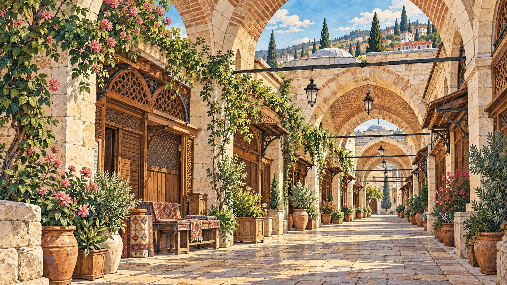 Arasta Bazaar çizimi, Eskişehir
