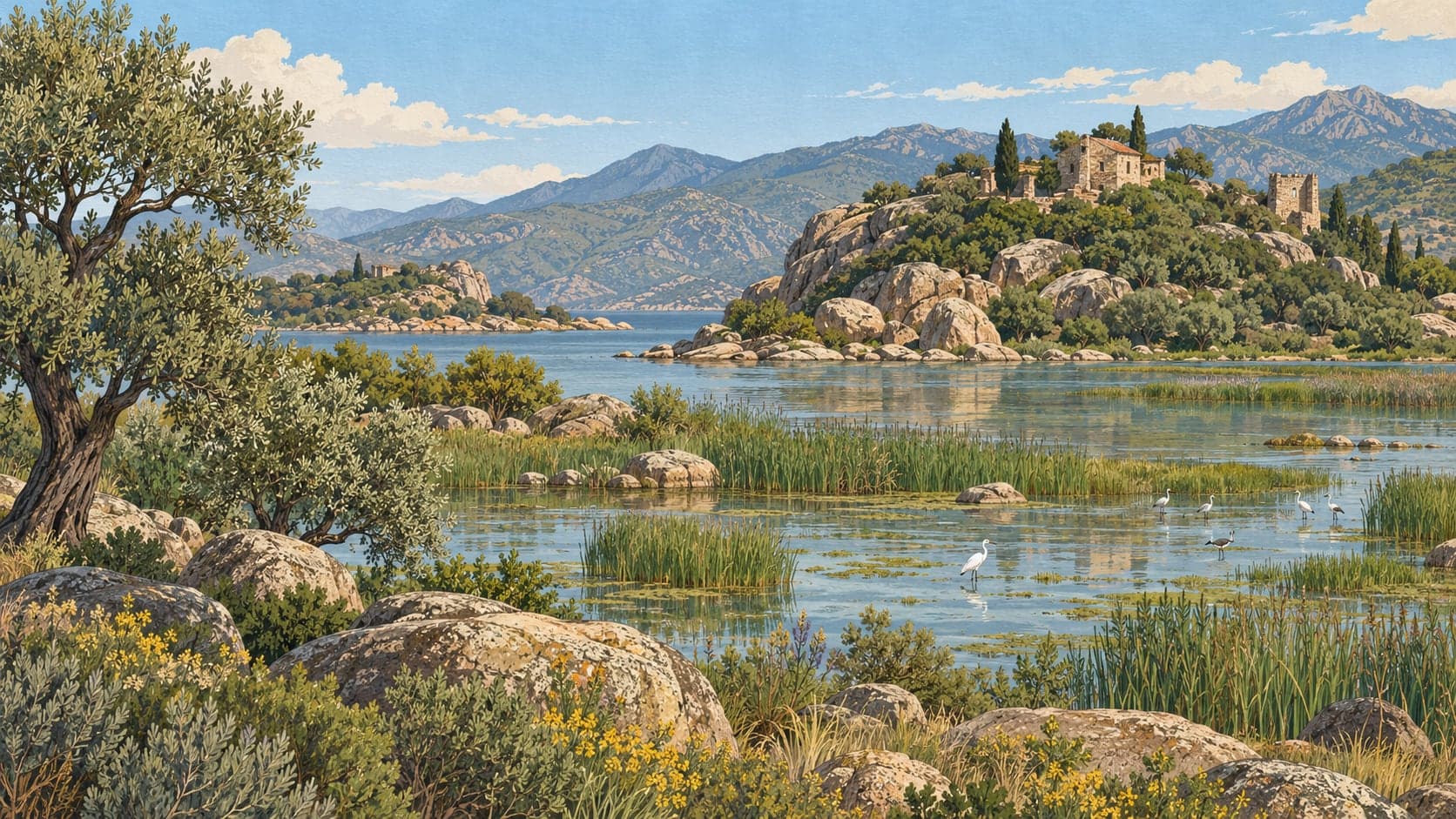 Illustration of Bafa Lake Nature Park, Aydın