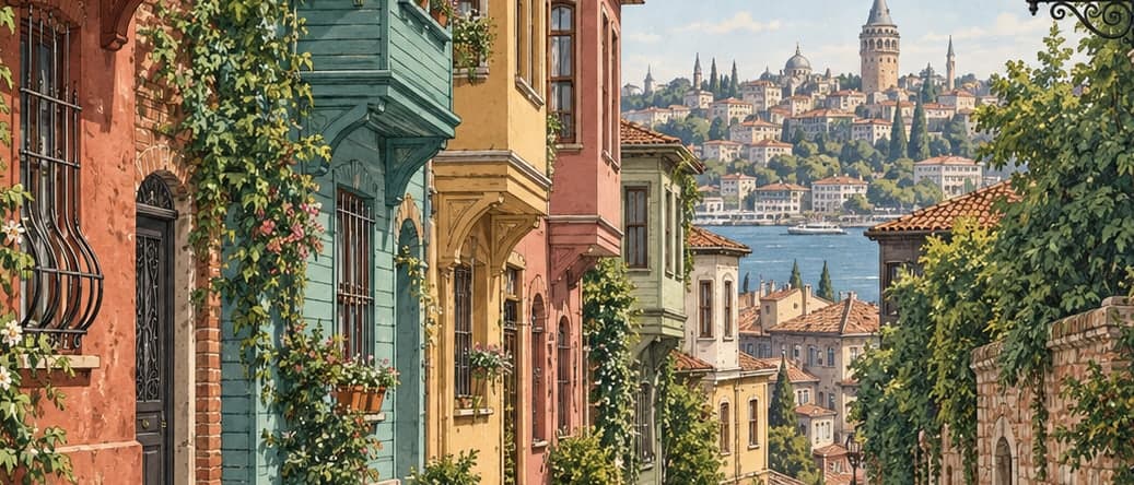 Illustration of Balat, İstanbul