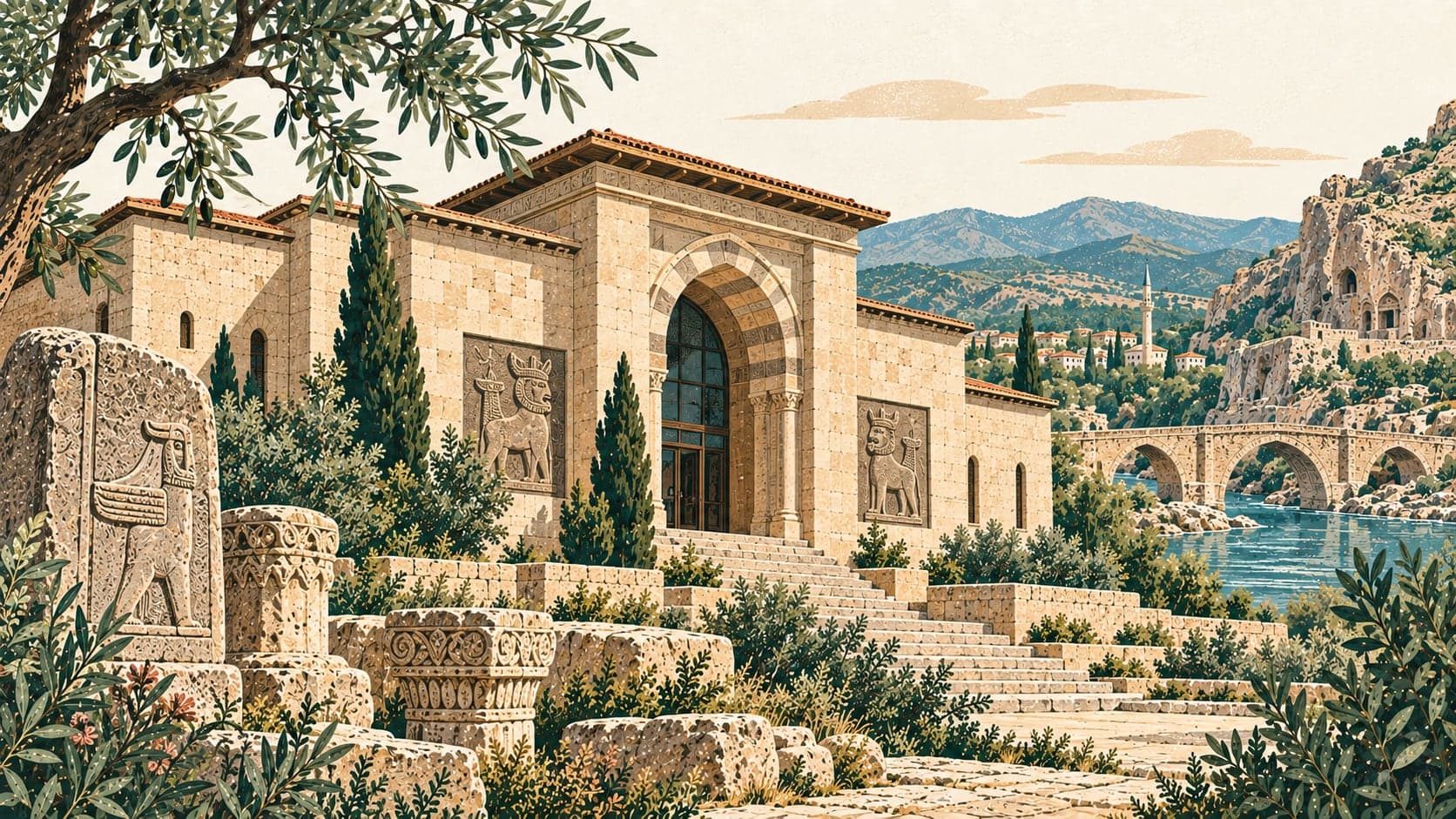 Illustration of Batman Museum, Batman