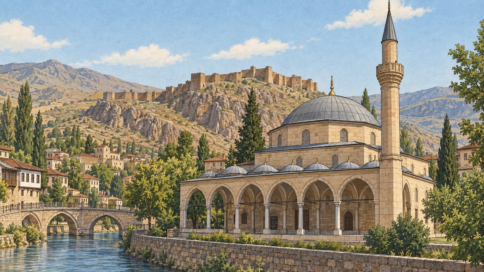 Illustration of Bayburt Great Mosque, Bayburt