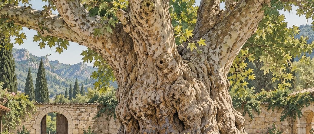 Illustration of Bayır Plane Tree Natural Monument, Muğla