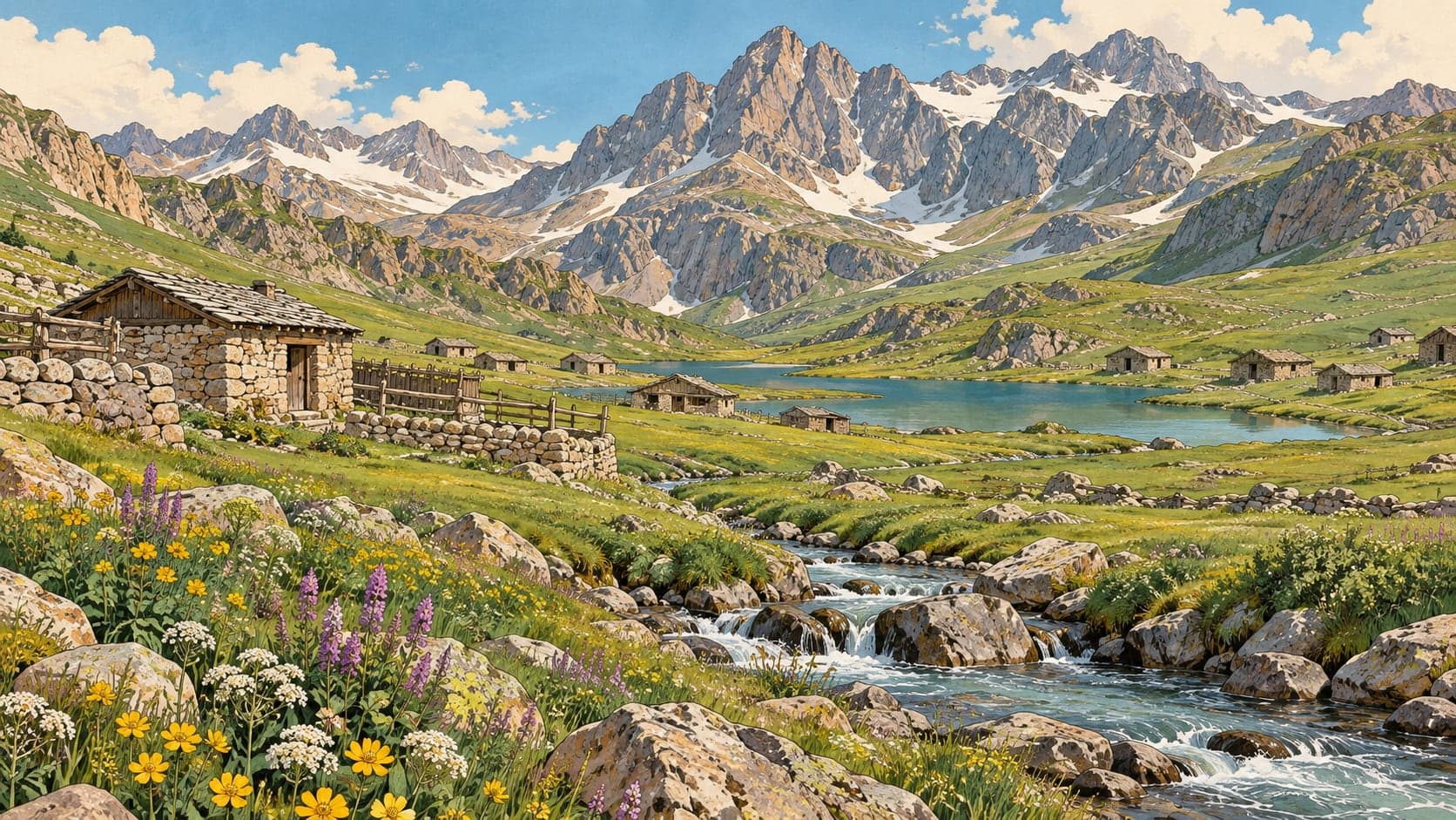 Berçelan Plateau çizimi, Hakkari