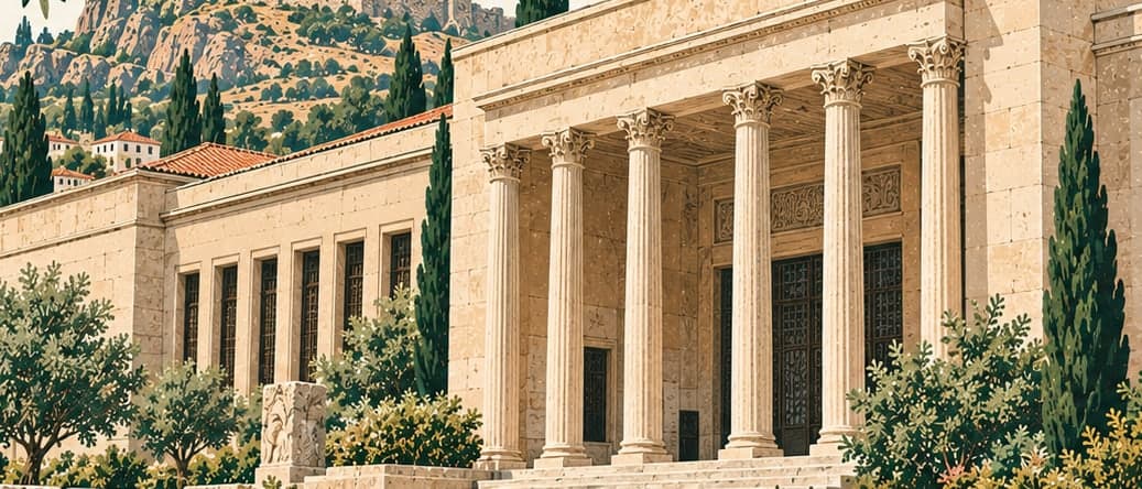 Illustration of Bergama Museum, İzmir