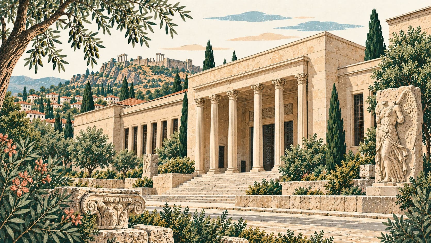 Illustration of Bergama Museum, İzmir