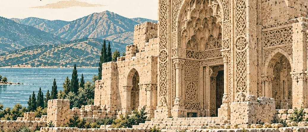 Illustration of Beyşehir Kubadâbâd Palace, Konya