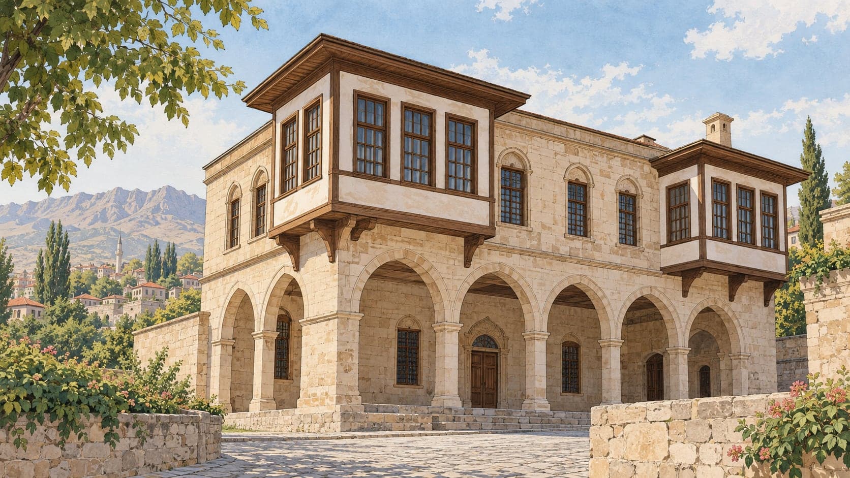 Illustration of Bor Bilginler Mansion, Niğde