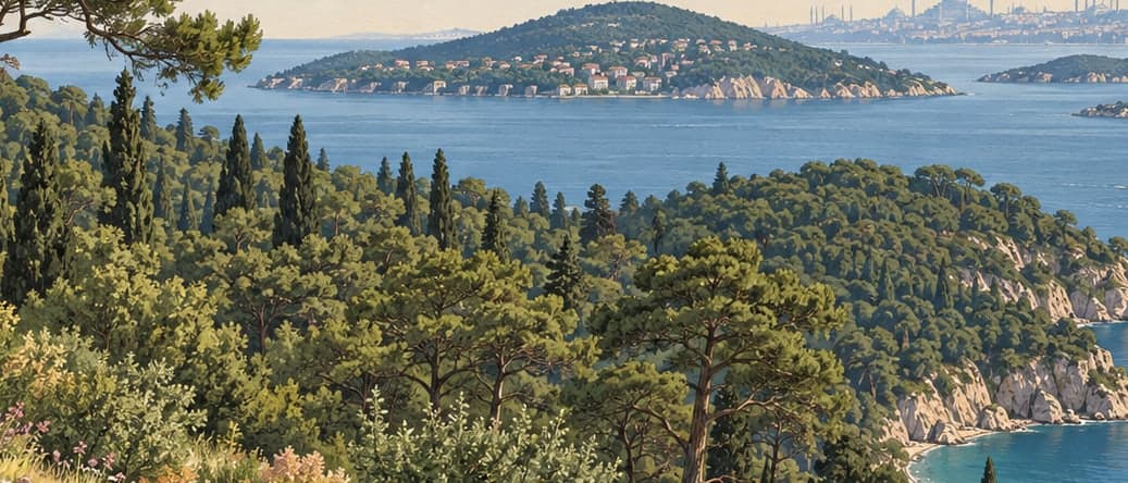 Illustration of Büyükada Nature Park, İstanbul