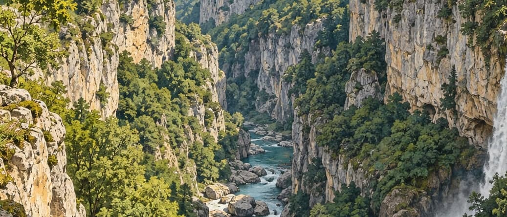 Illustration of Çatak Canyon Nature Park, Sinop