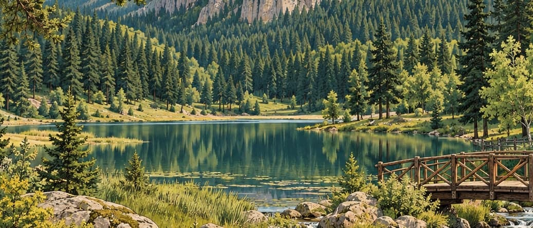 Illustration of Çatak Nature Park, Çorum