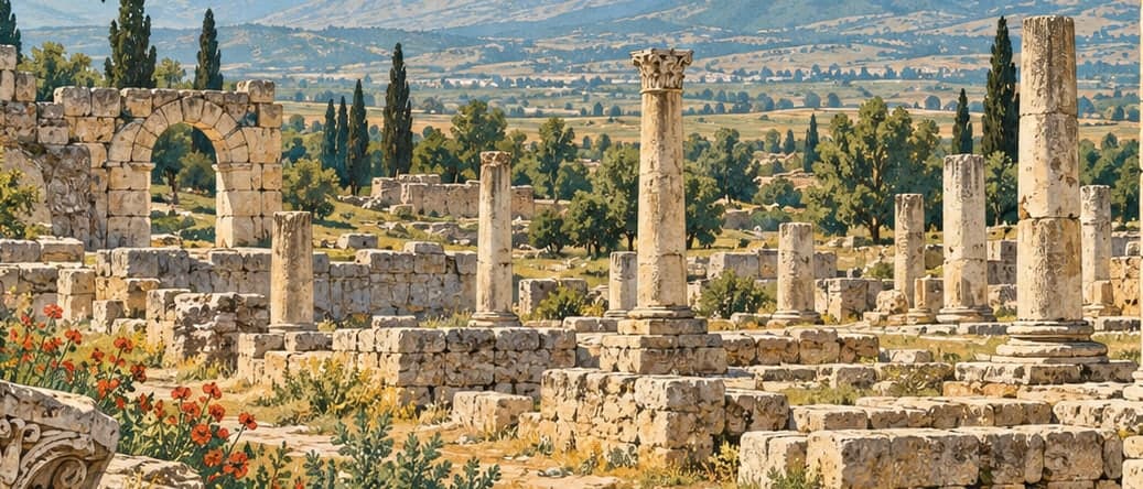 Illustration of Colossae Ancient City, Denizli