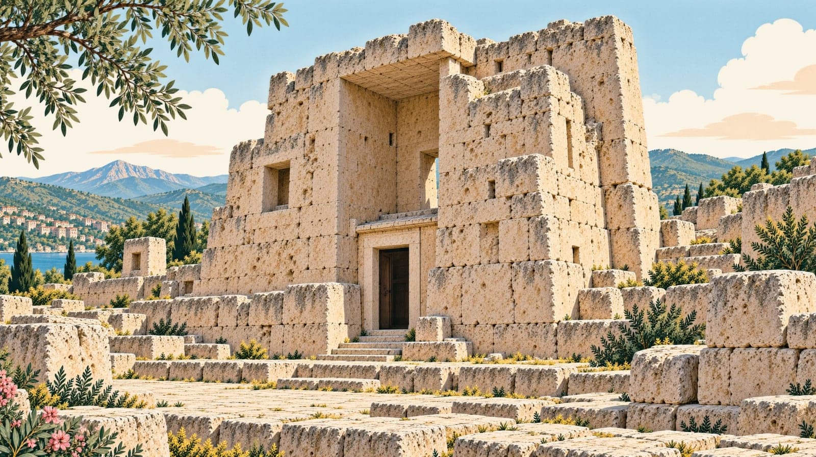Değle Archaeological Site çizimi, Karaman