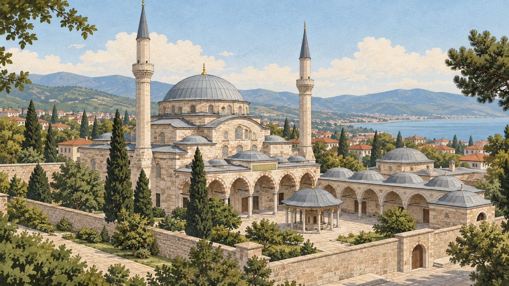 Illustration of Demircili Monumental Tombs, Mersin