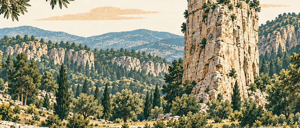Illustration of Dikilitaş Nature Park, Mersin