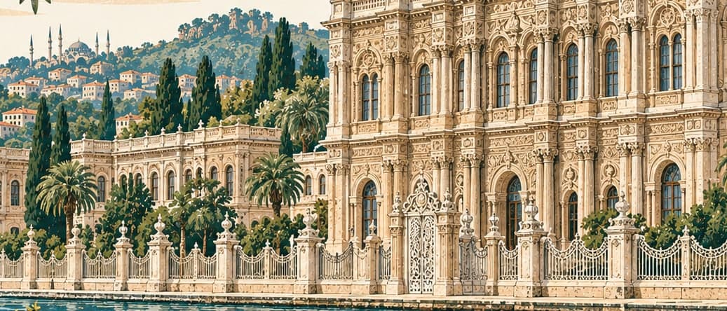 Illustration of Dolmabahçe Sarayı, İstanbul