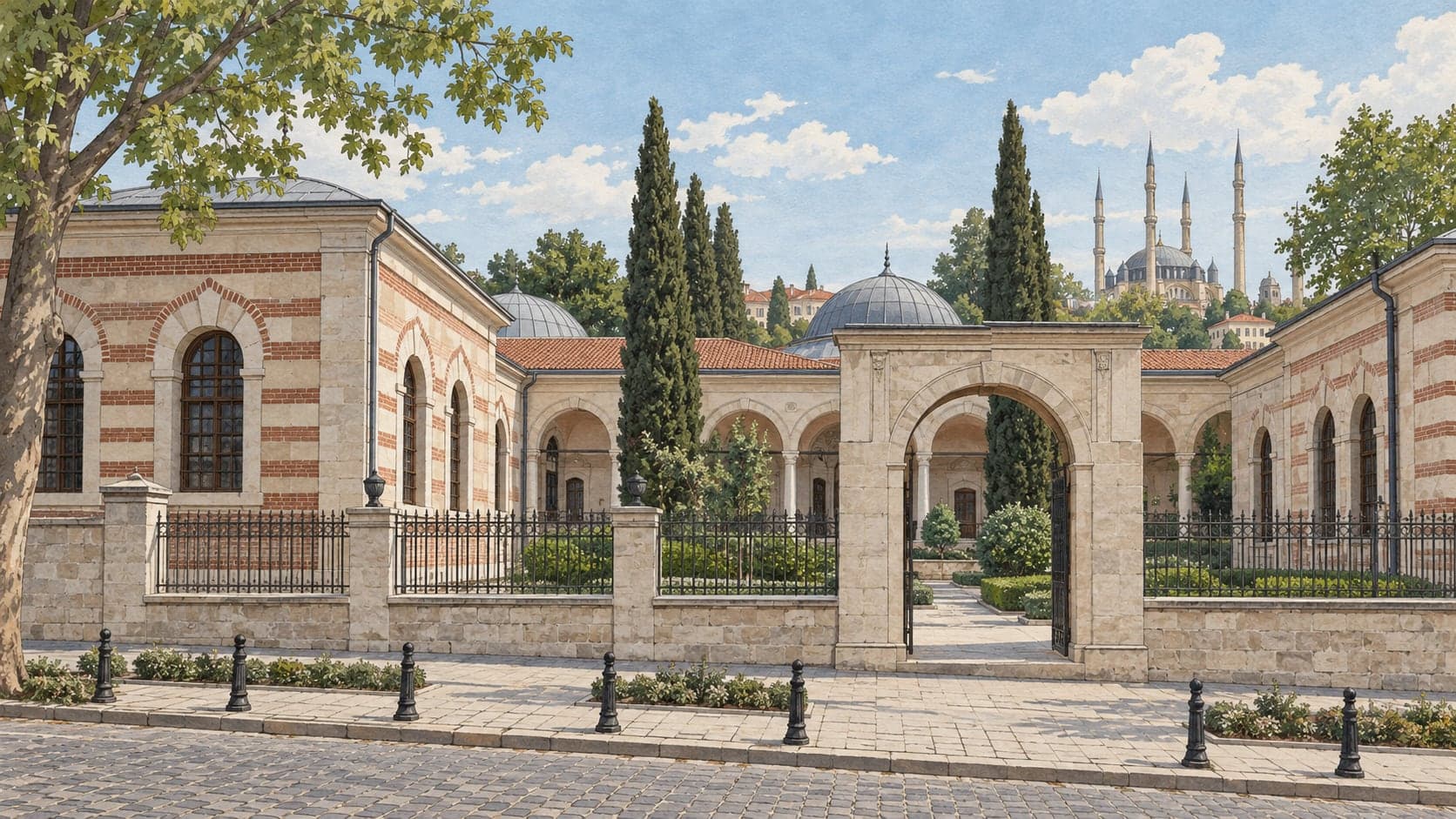 Illustration of Edirne Museum, Edirne