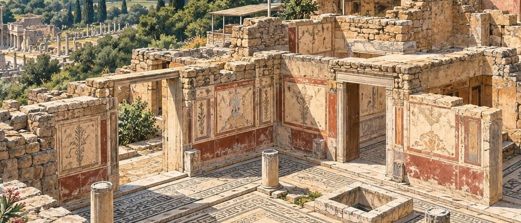 Illustration of Ephesus Archaeological Site - The Terrace Houses, İzmir