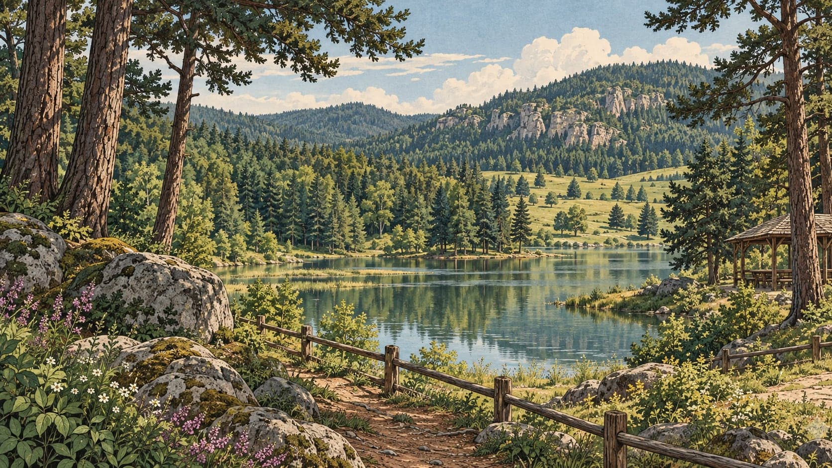 Illustration of Erikli Nature Park, Bilecik