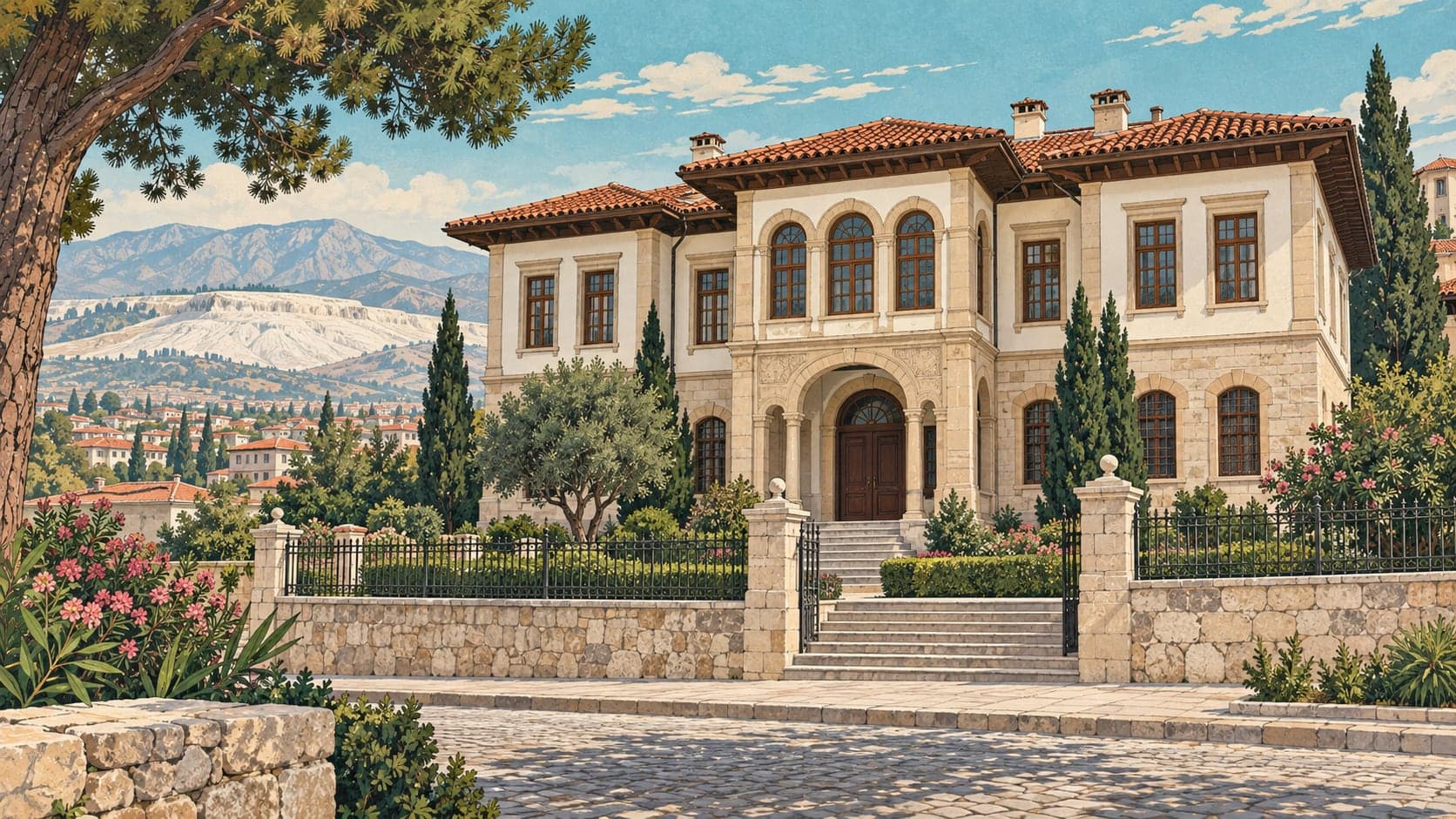 Illustration of Ethnography Museum, Denizli