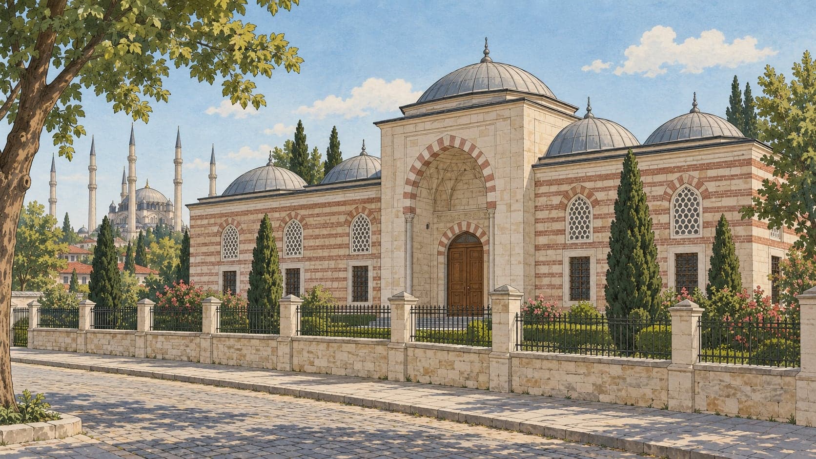 Illustration of Fatih Sultan Mehmet Museum, Edirne