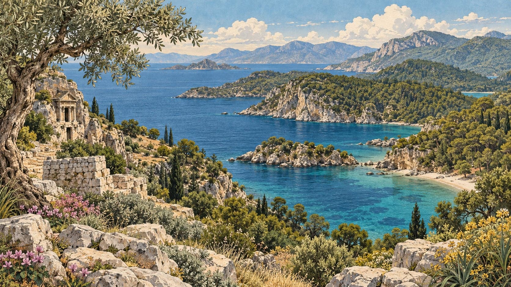 Illustration of Fethiye - Kaş Marine National Park, Muğla