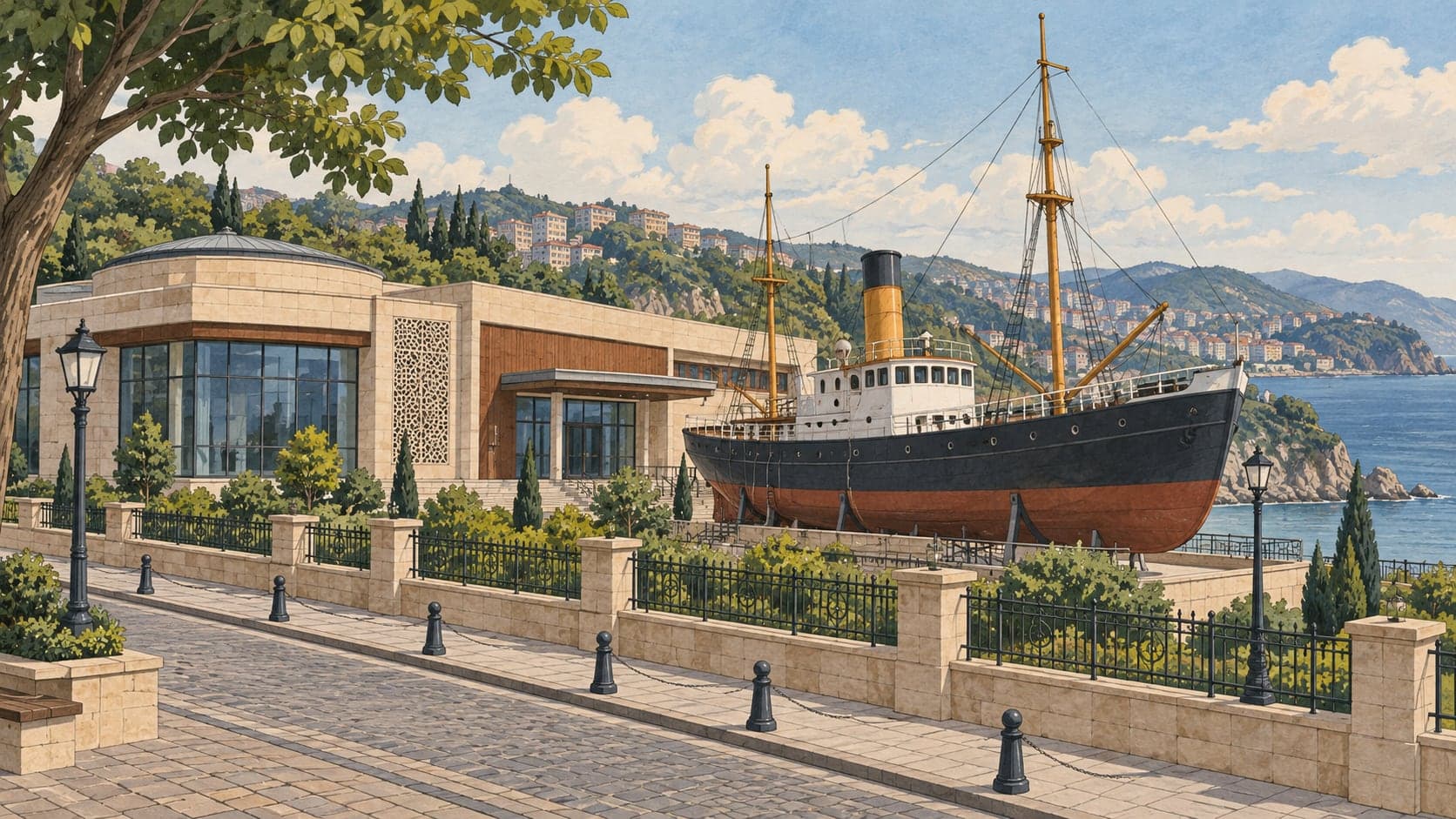 Illustration of Gazi Alemdar Ship Museum, Zonguldak