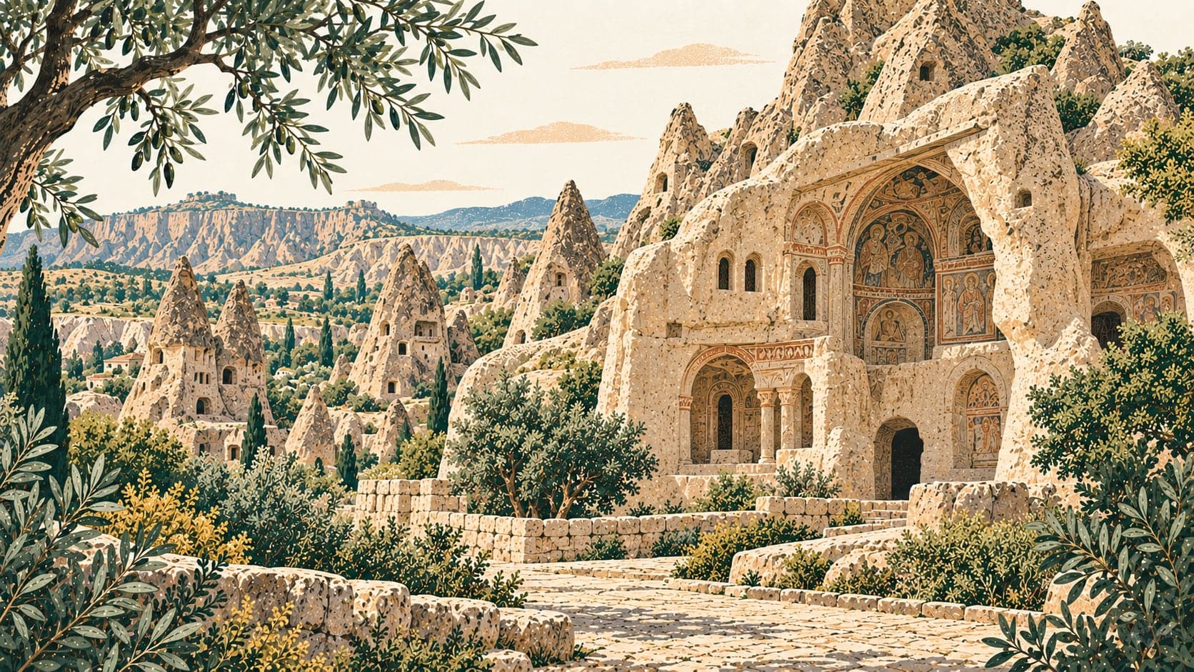 Illustration of Göreme Open Air Museum, Nevşehir
