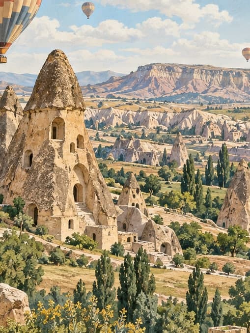 Illustration of Göreme National Park and the Rock Sites of Cappadocia, Nevşehir