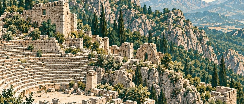 Illustration of Güllük Dağı - Termessos Milli Parkı, Antalya