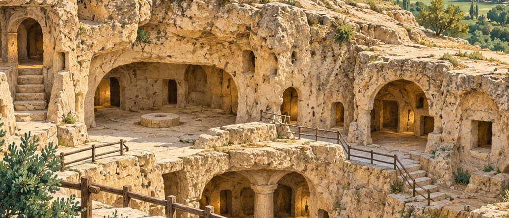 Illustration of Han Underground City and Surroundings, Eskişehir