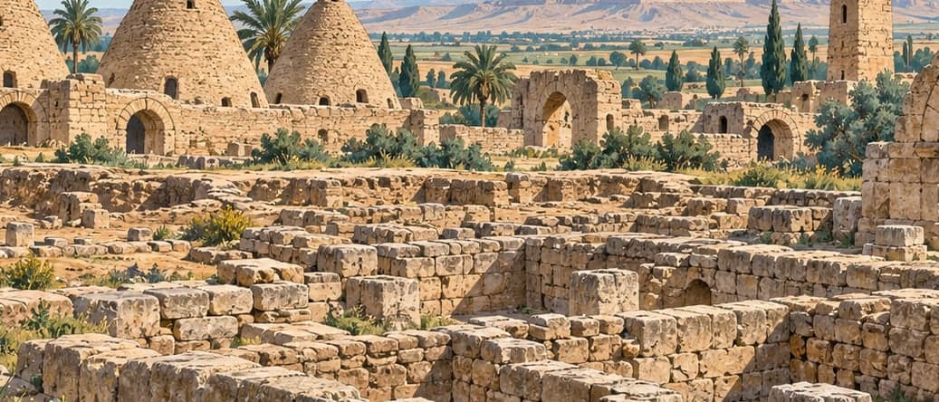 Illustration of Harran Archaeological Site, Şanlıurfa