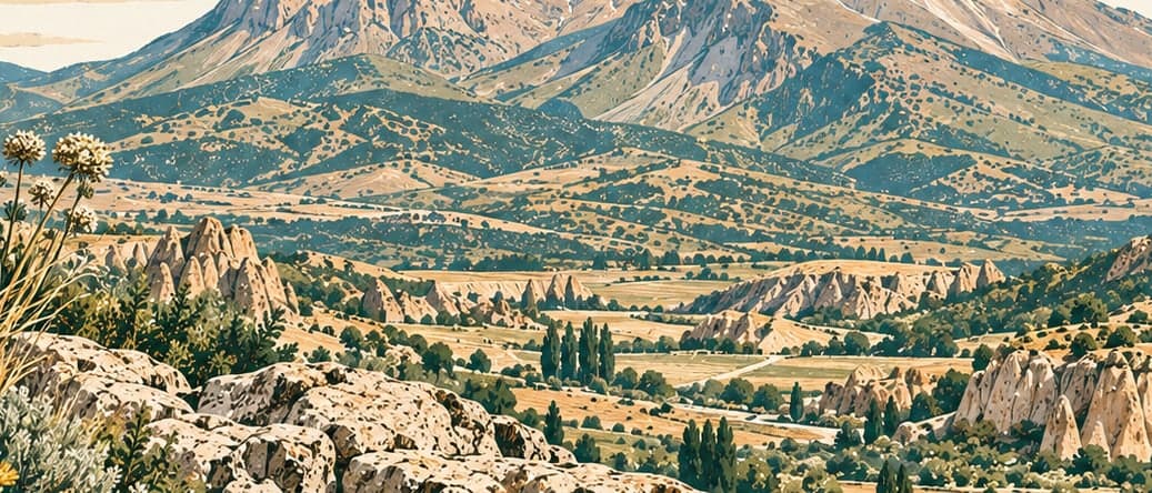 Illustration of Hasan Mountain, Aksaray